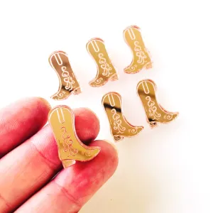 © Etched Cowgirl Boots Charms -6 Pair Set