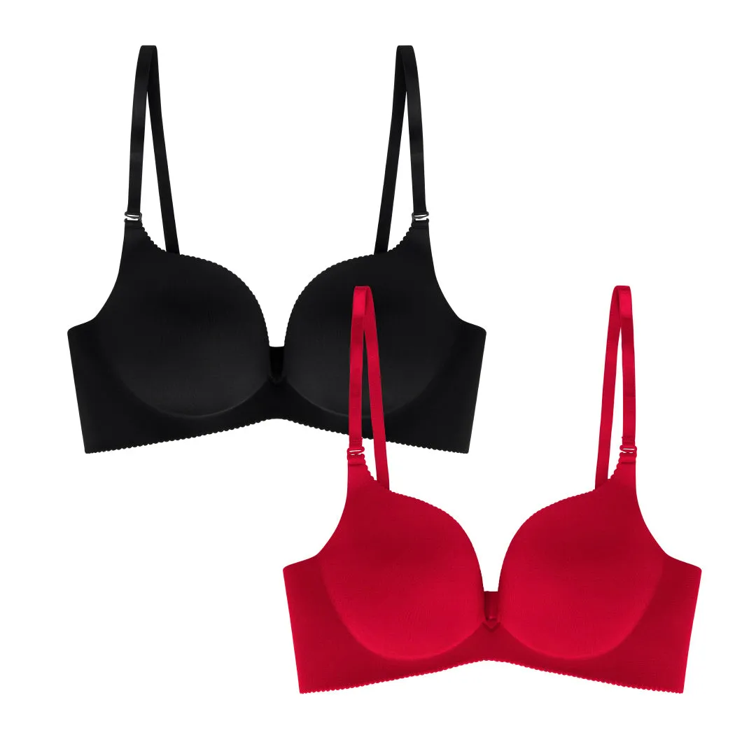 2 Pack Wireless Push Up Bra