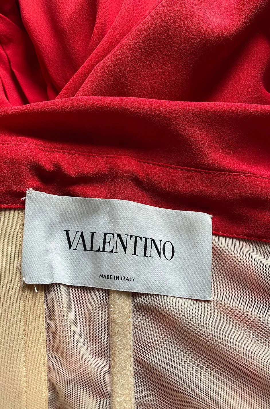 2010s Valentino Strapless Stretch Silk Crepe Dress w Gathered Bodice & Side Detailed Skirt