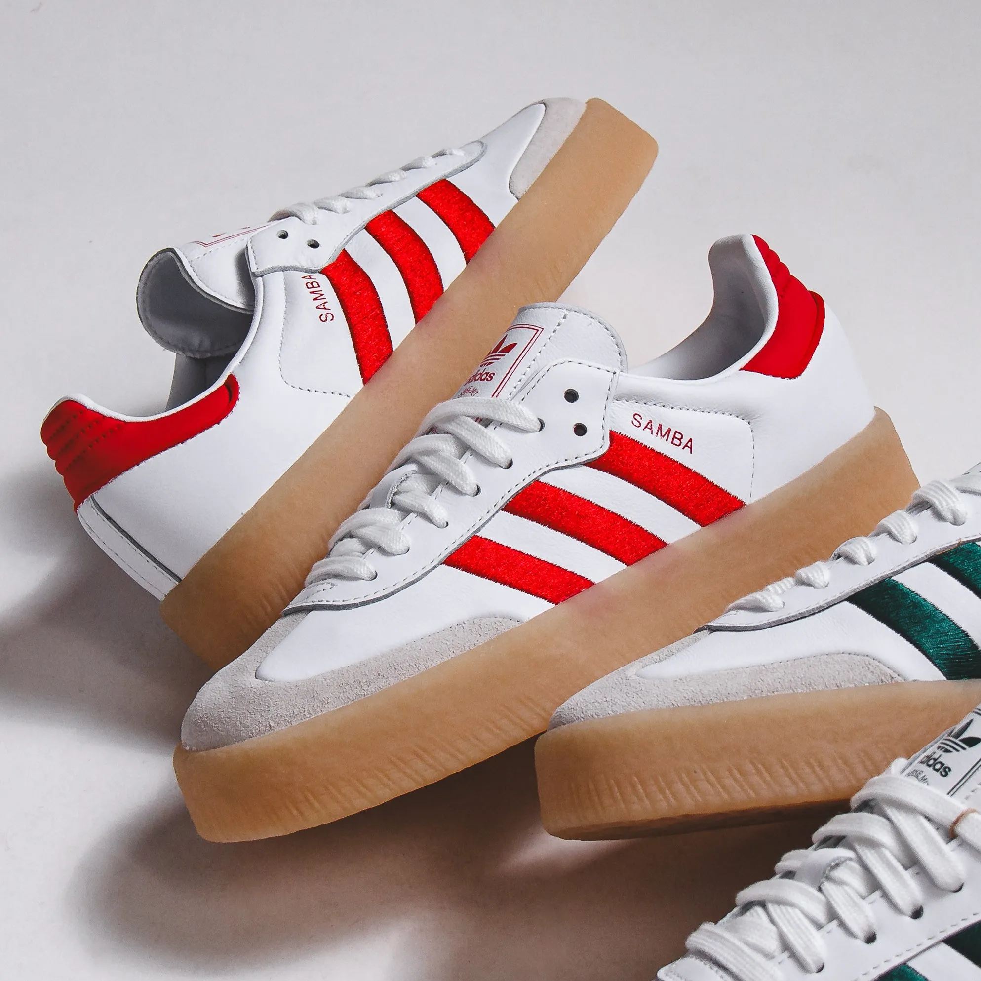 Adidas Sambae White Better Scarlet Gum