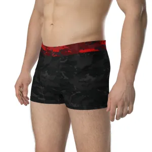 Black Camo with Red Waist - Crazy-Ass Undies - Men's Boxer Briefs