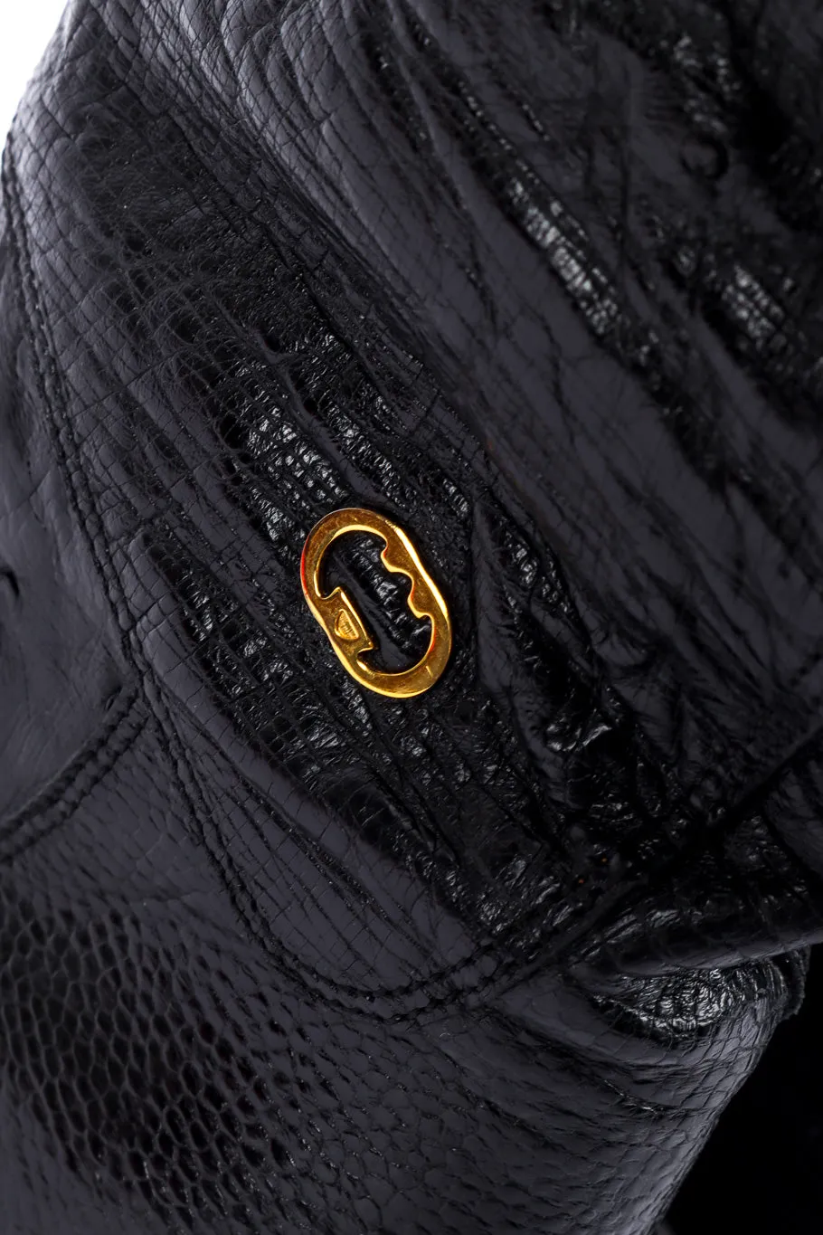 Black Ostrich Leather Riding Boots