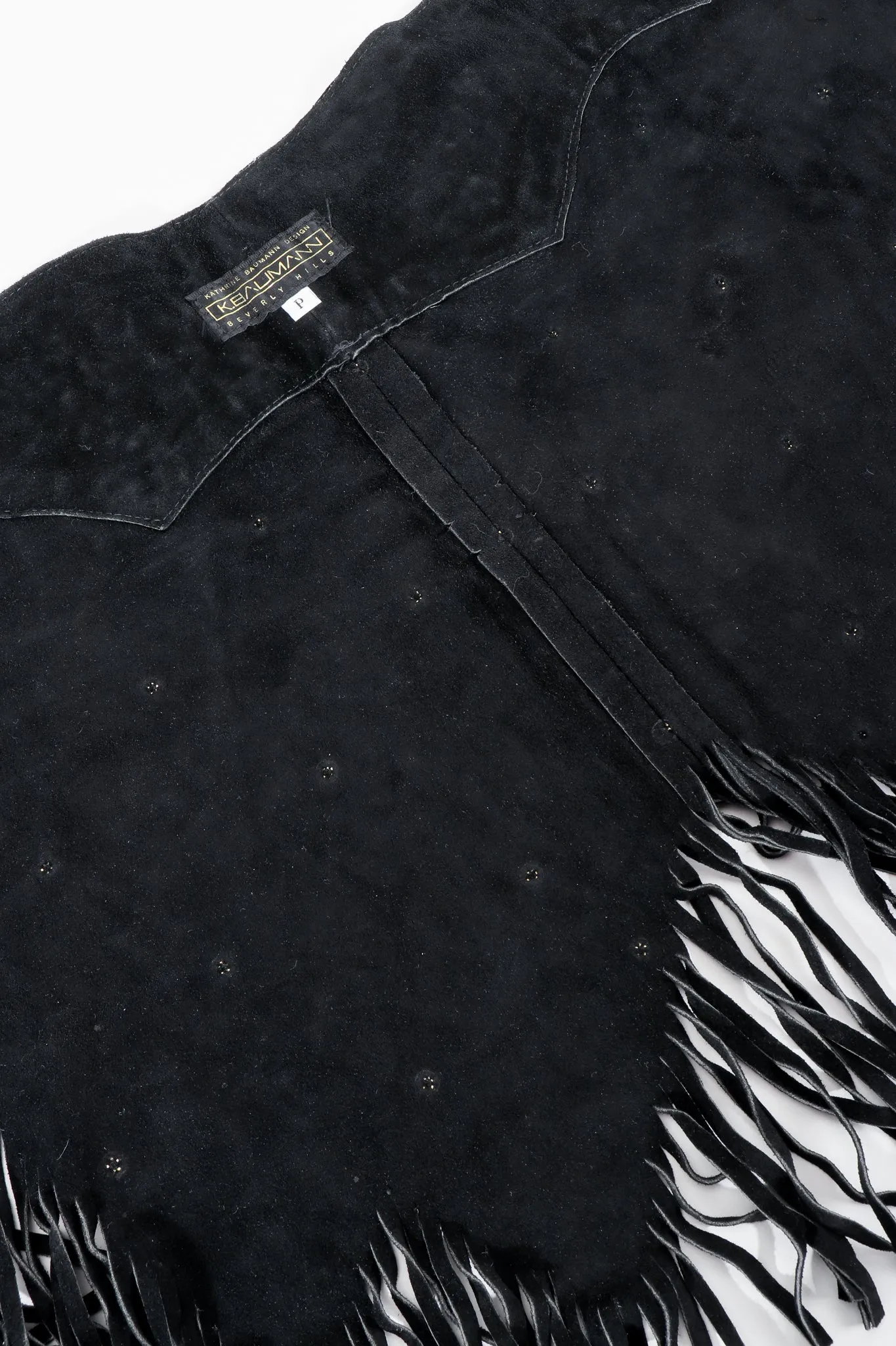 Black Studded Fringe Belt