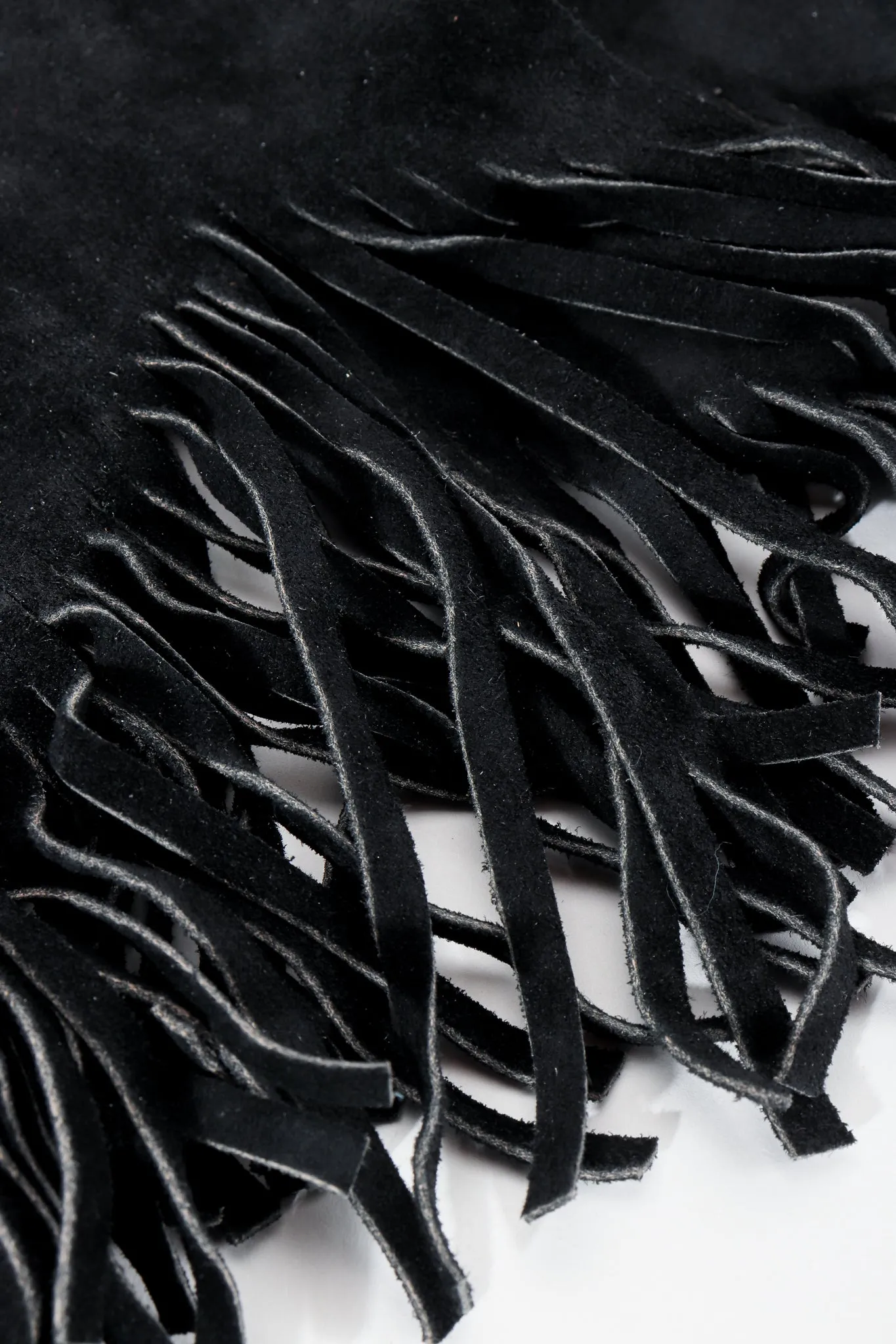 Black Studded Fringe Belt