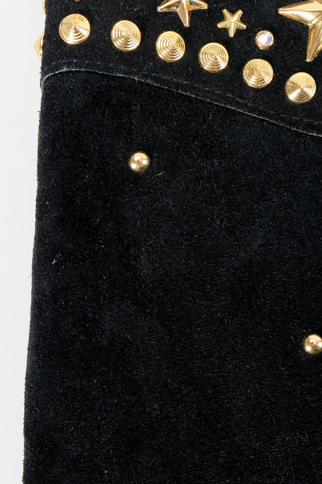 Black Studded Fringe Belt