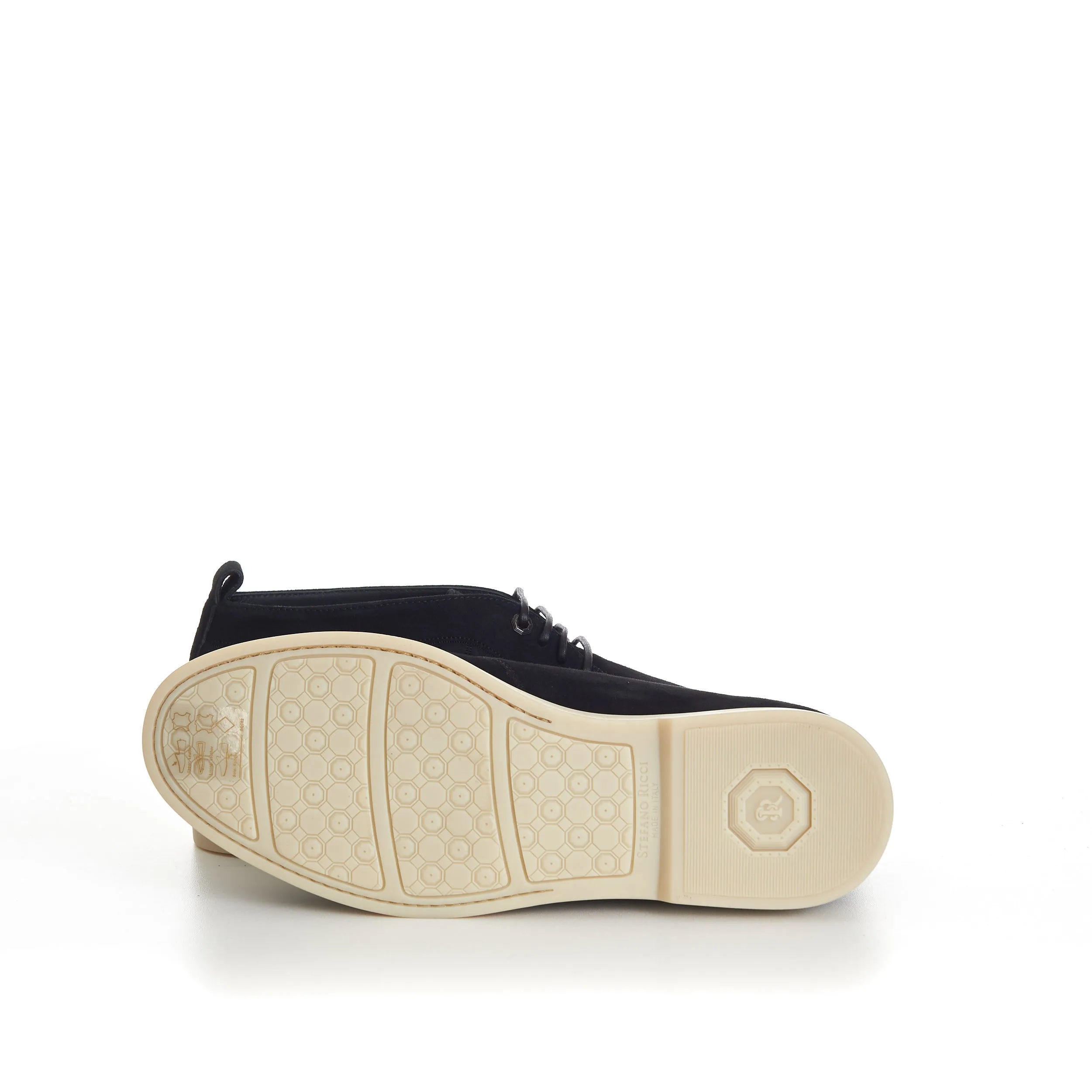 Black Suede Lace Up Chukka Boots With Rubber Soles
