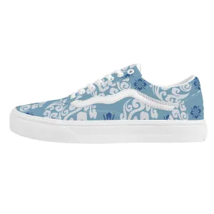 Blue Low Top Flat Sneaker