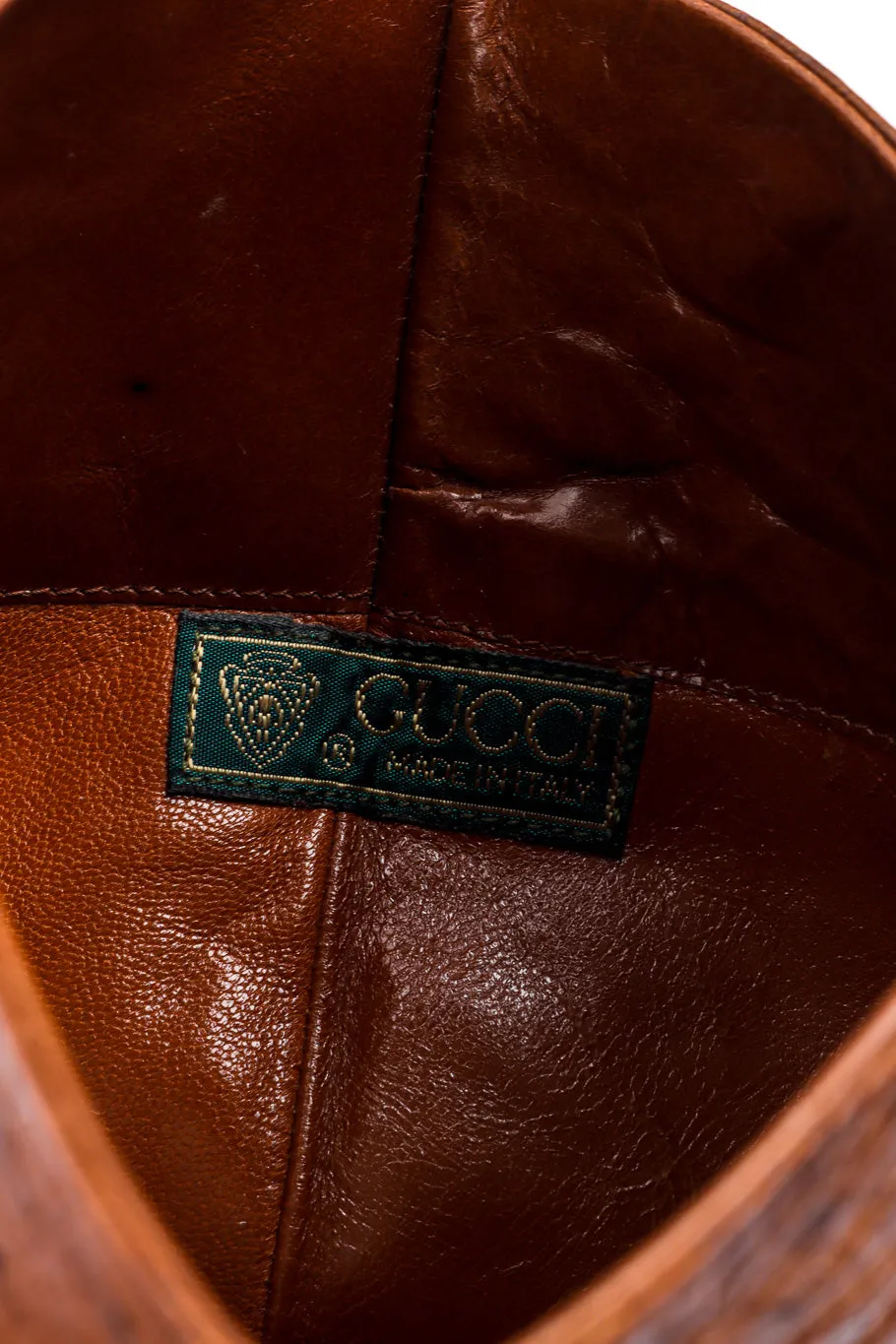 Brown Ostrich Leather Riding Boots