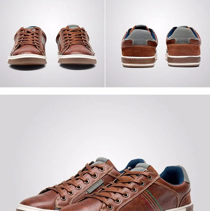 Brown Retro Style Men Shoes