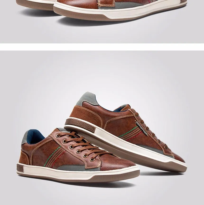 Brown Retro Style Men Shoes