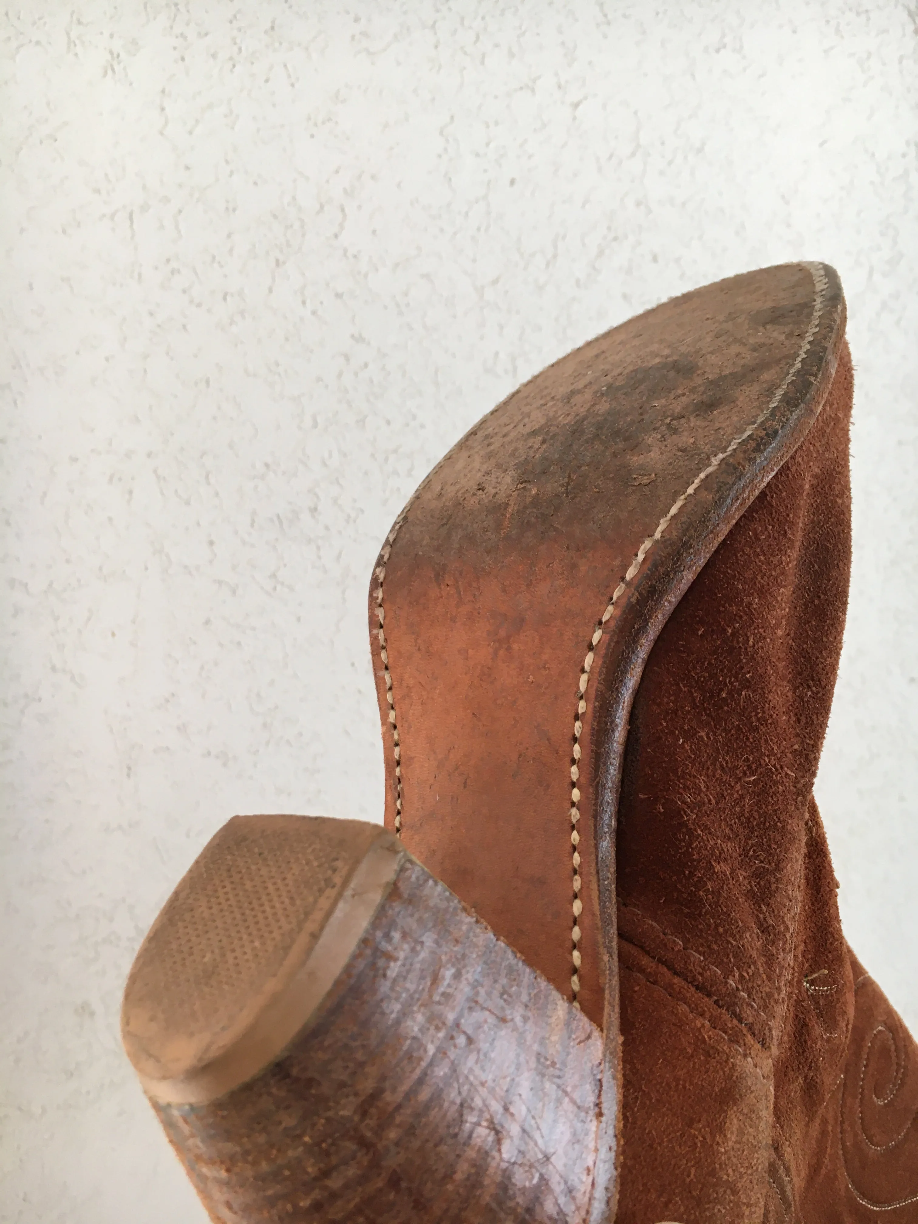 Brown Suede Western Boots