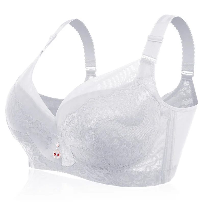 Busty Push Up Underwire Lace Bra That Fits - Black