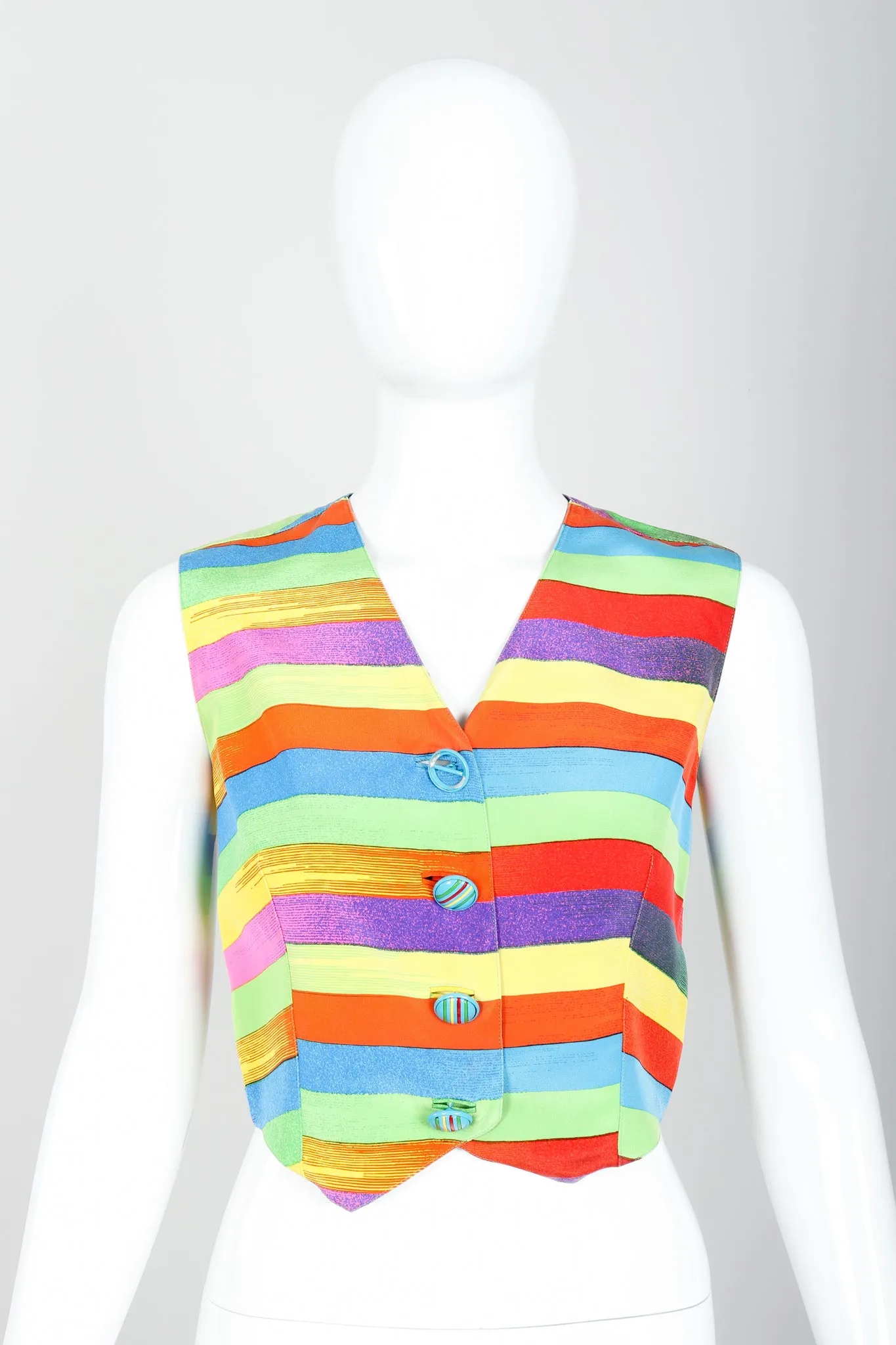 Carnival Stripe Vest & Skirt Set