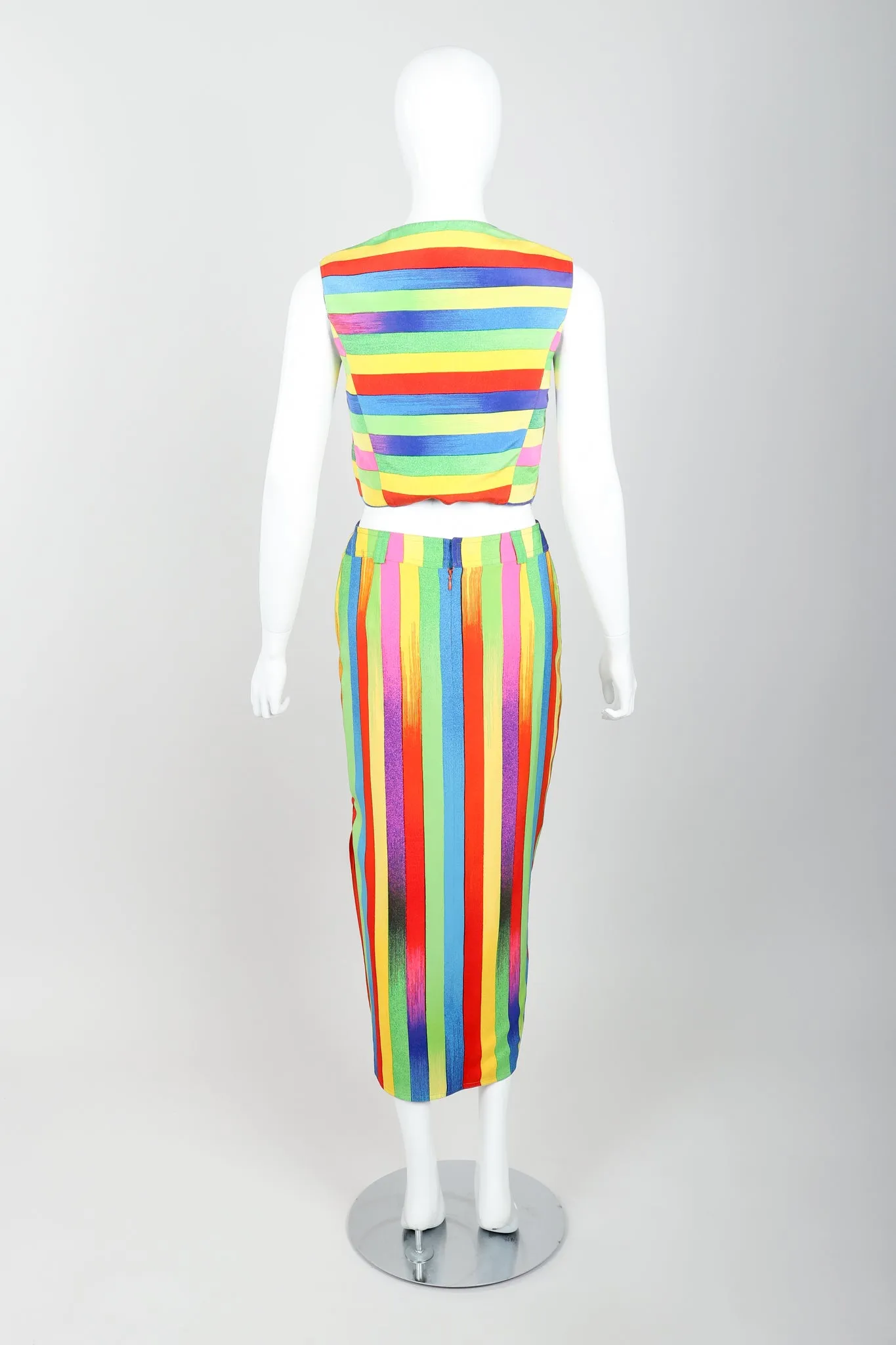 Carnival Stripe Vest & Skirt Set