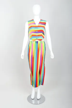 Carnival Stripe Vest & Skirt Set