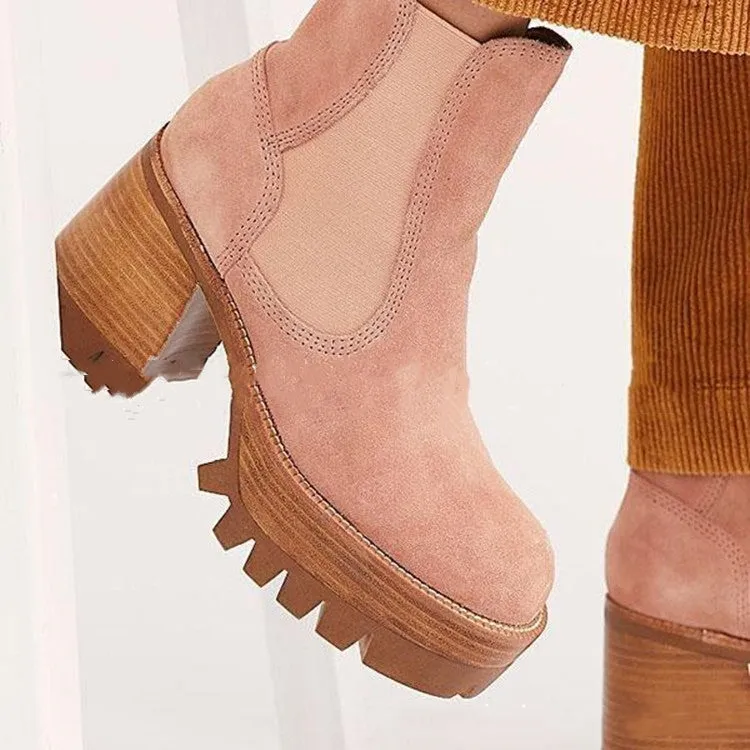Chunky Heel Boots