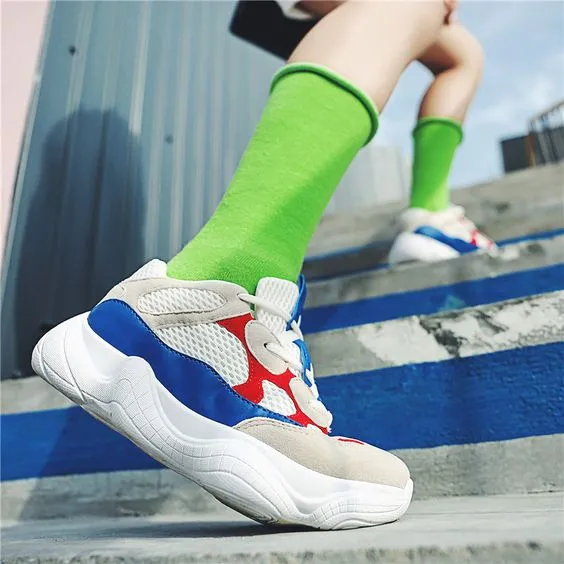 Color Block Trendy Dad Sneakers