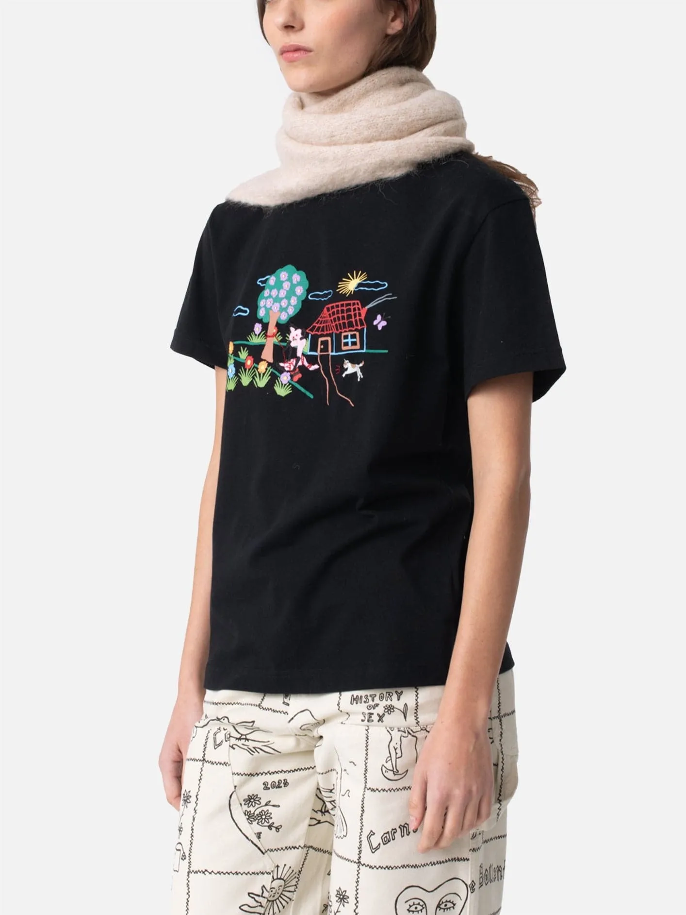 Coloring Boots T-Shirt - Black
