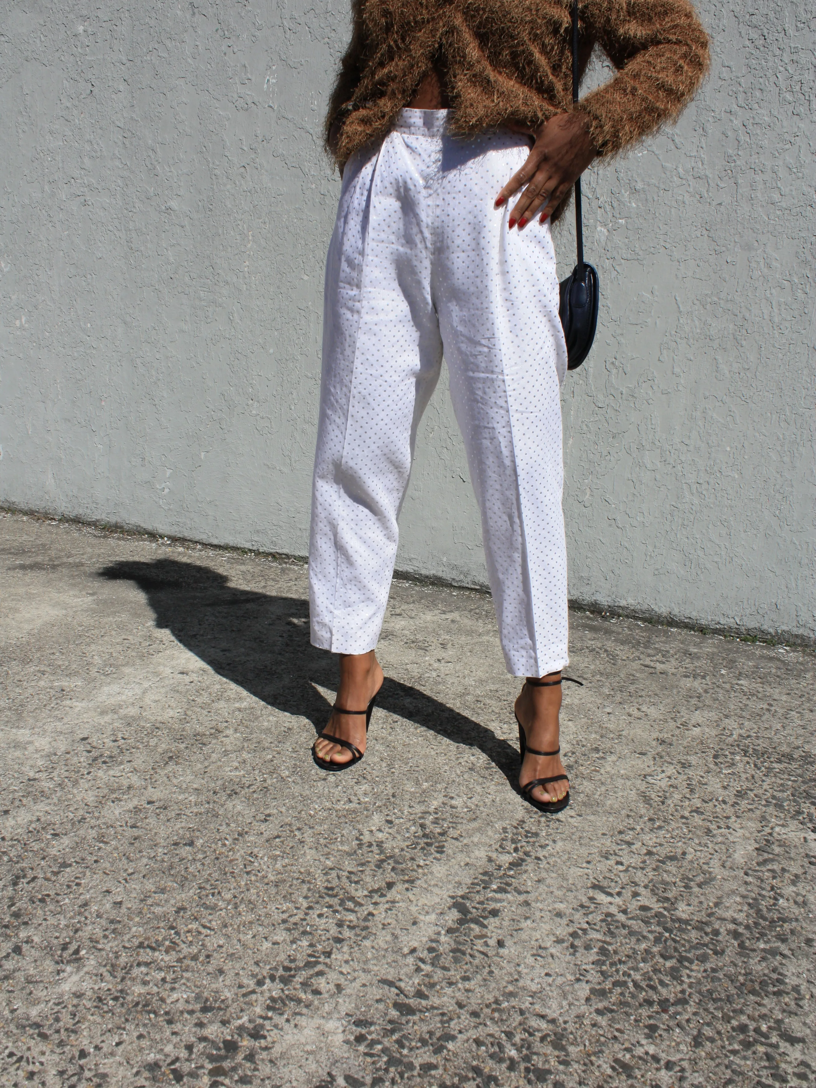 Courreges Polka Dot Linen Pants