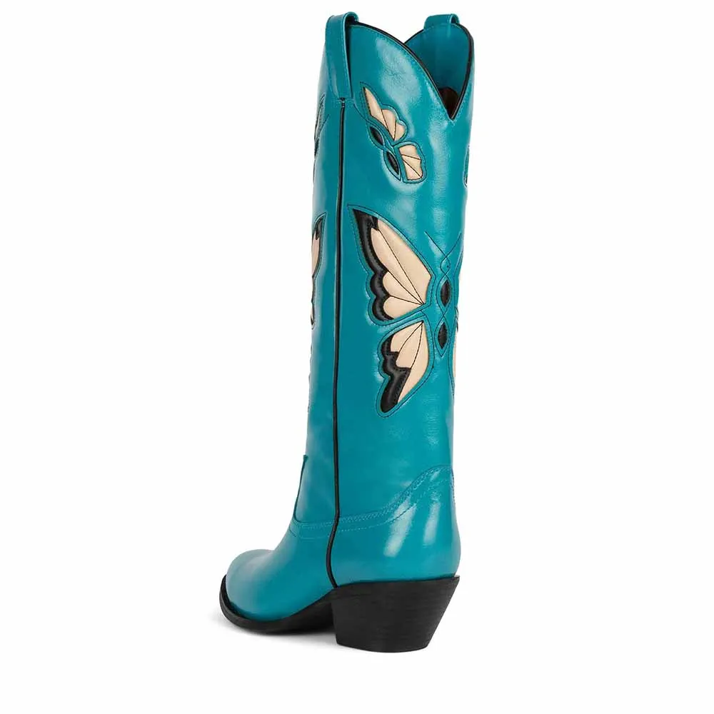 Cowboy Fashion Comfy Women Knee-high Boots With Butterfly Shoes
