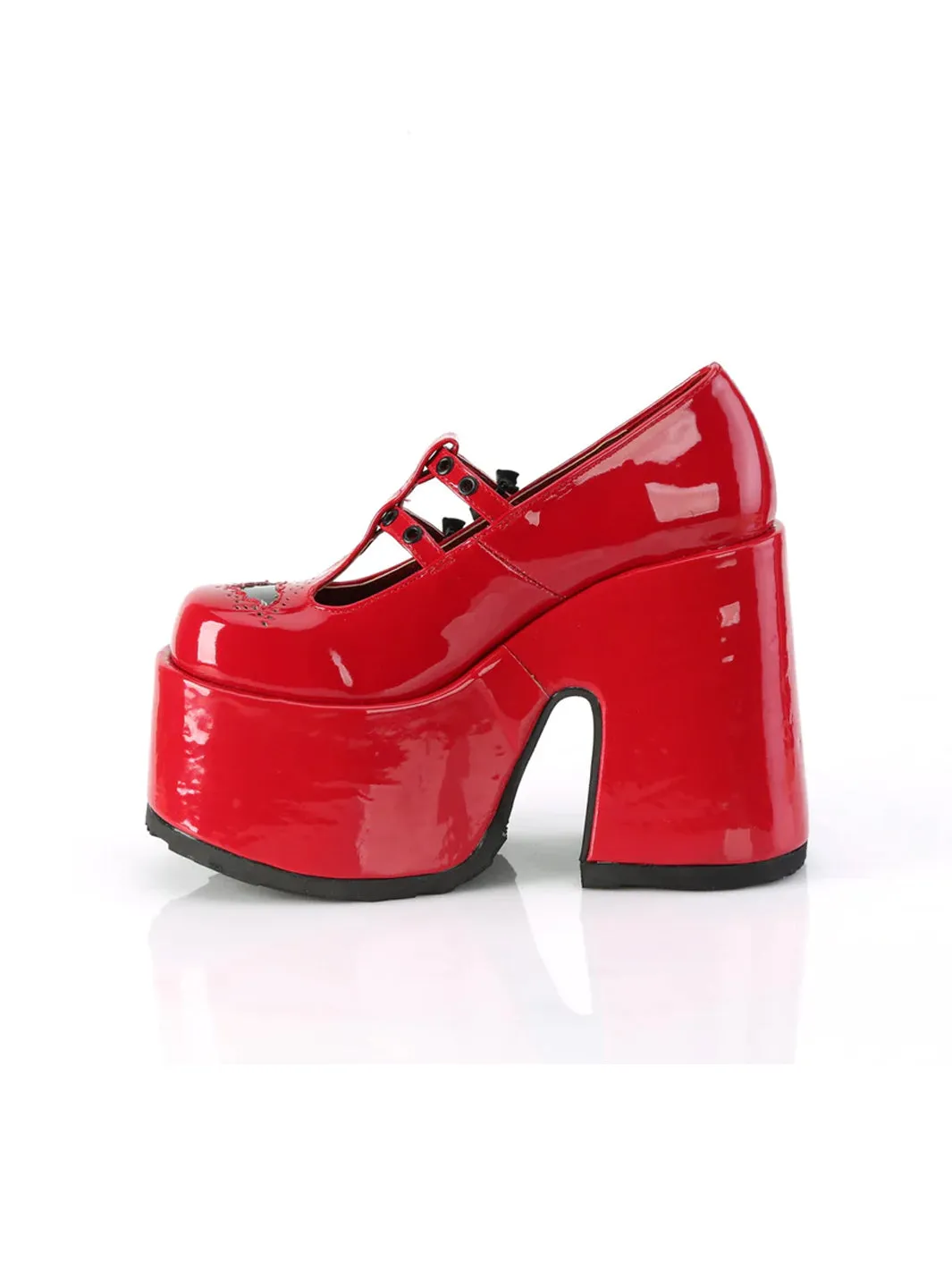 DEMONIA CAMEL-55 - RED PATENT ✰ PRE ORDER ✰