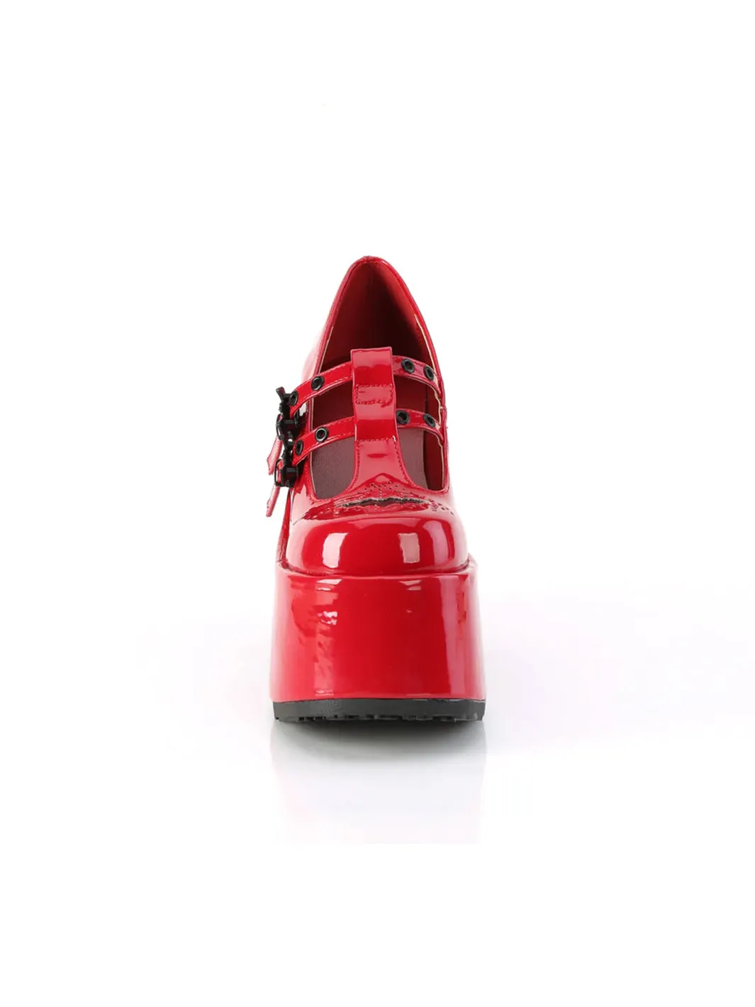 DEMONIA CAMEL-55 - RED PATENT ✰ PRE ORDER ✰