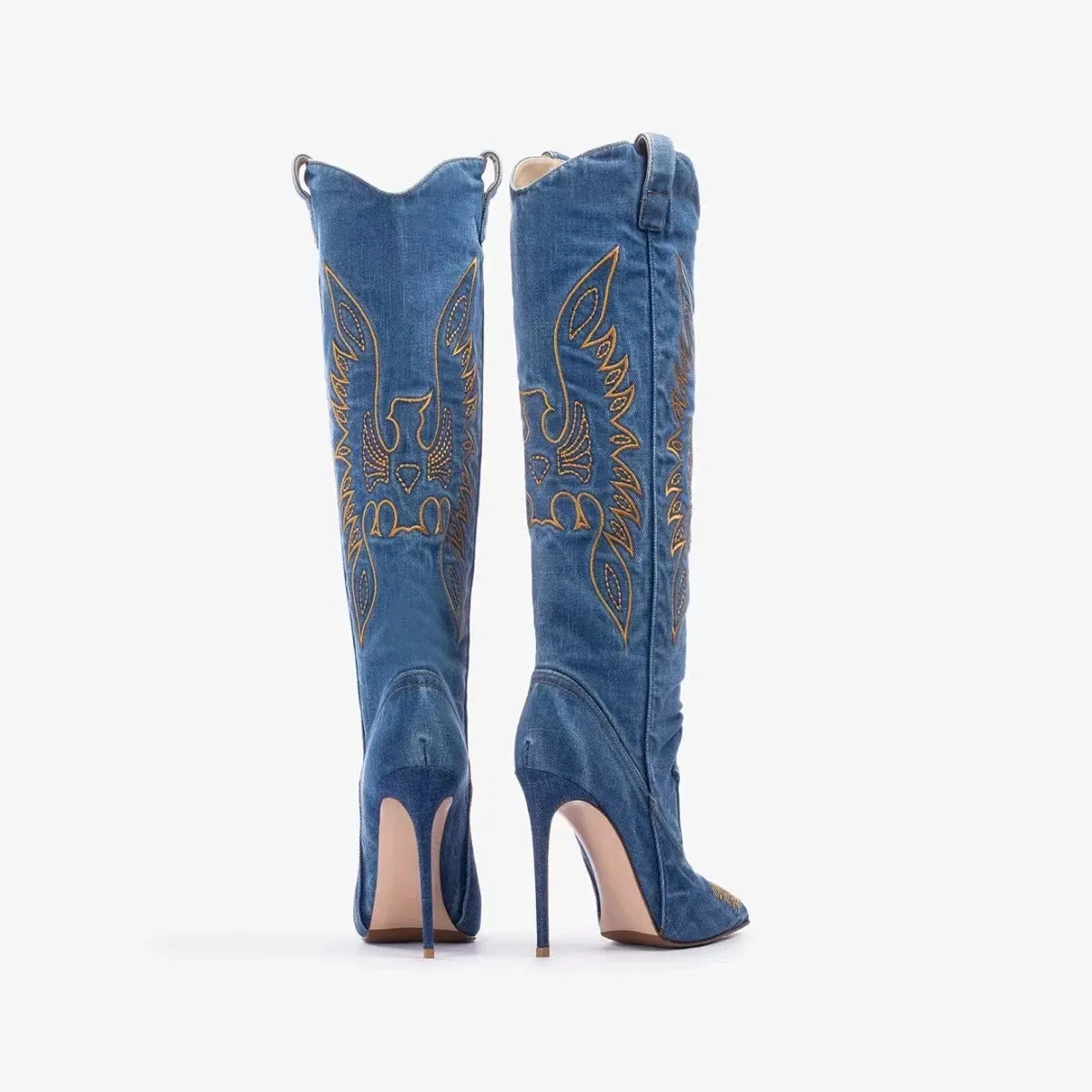 Denim Slim Fit High Heels