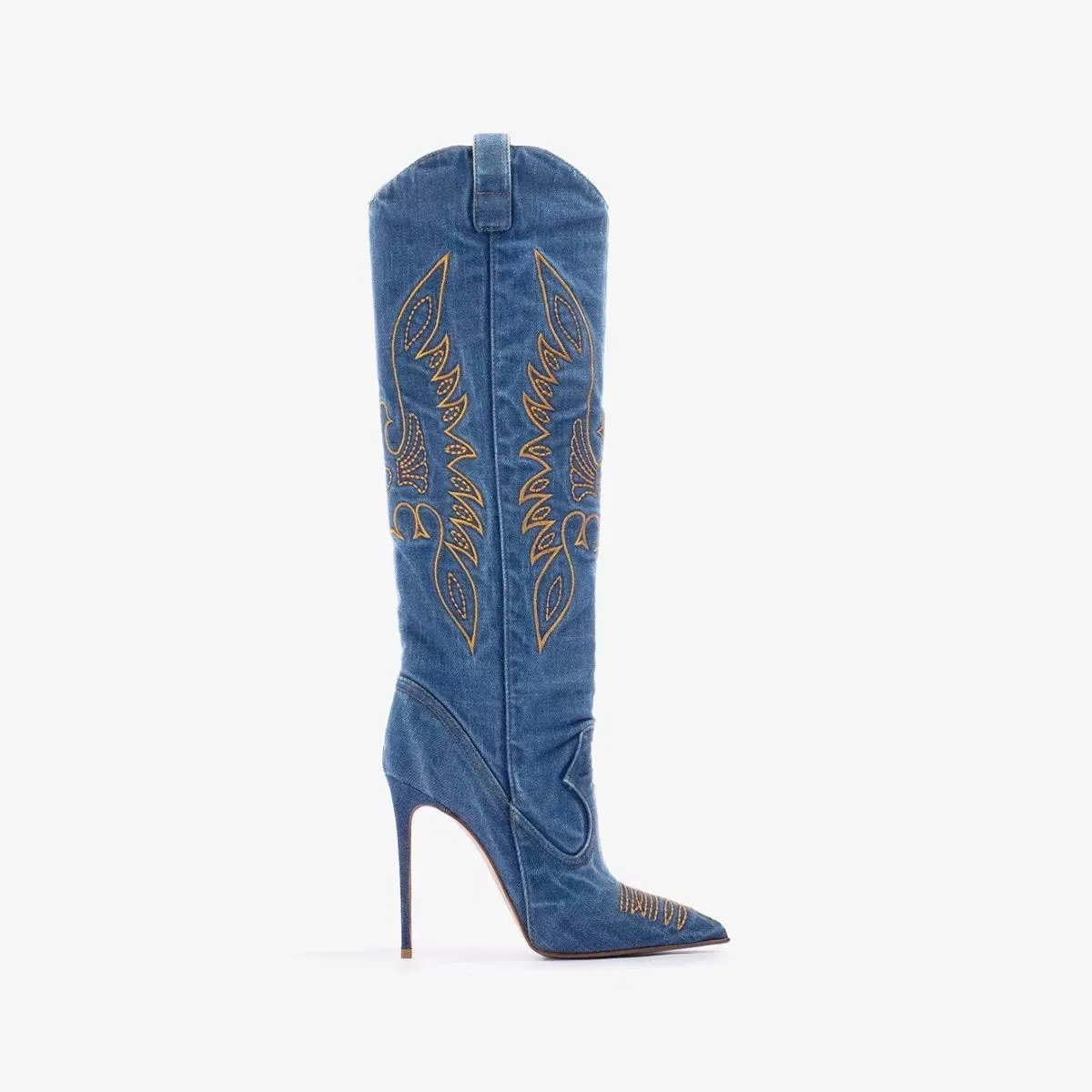Denim Slim Fit High Heels
