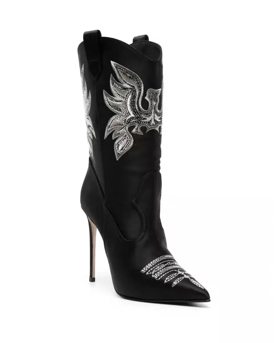 Denim Slim Fit High Heels