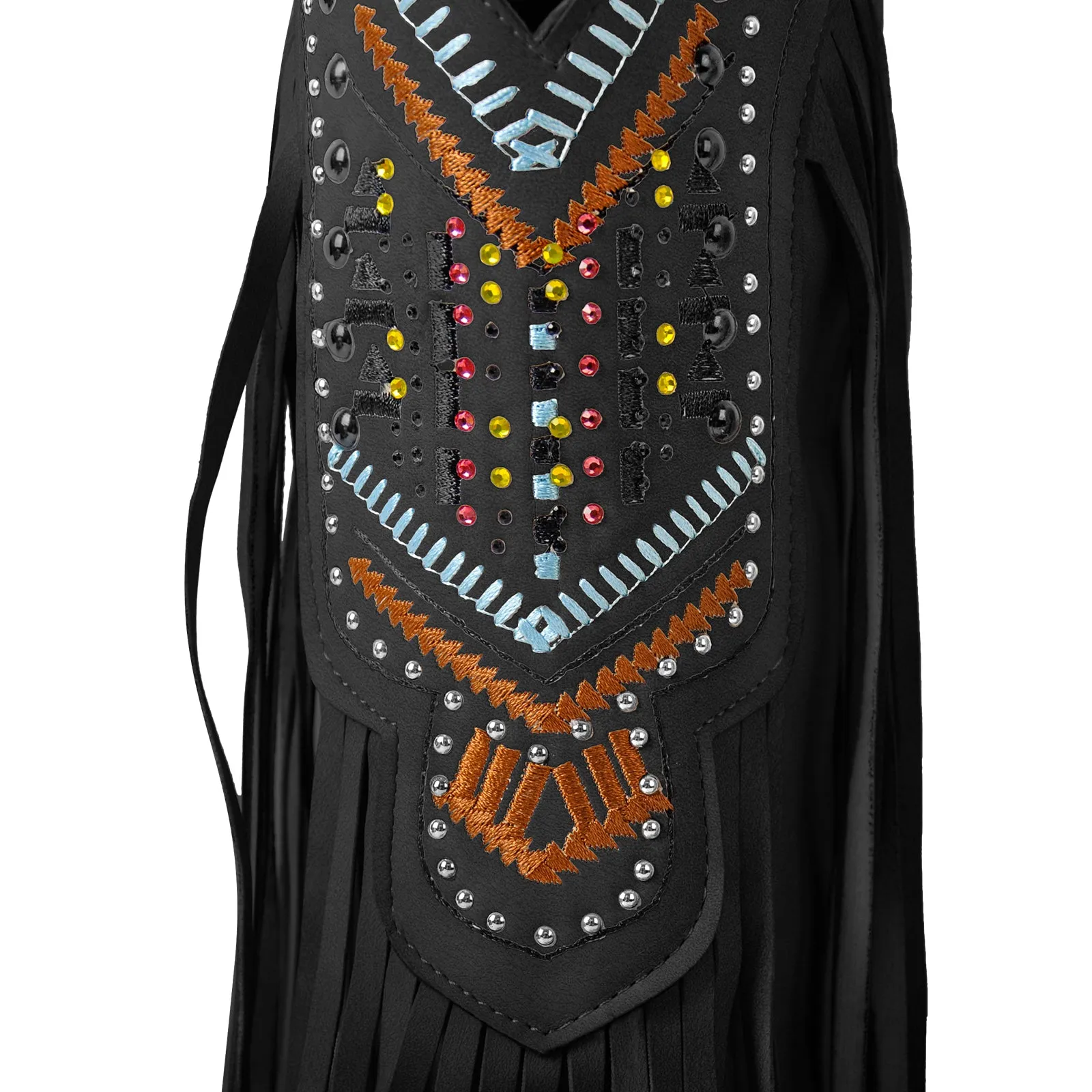 Embroidery Fringe Knee High Western Boots