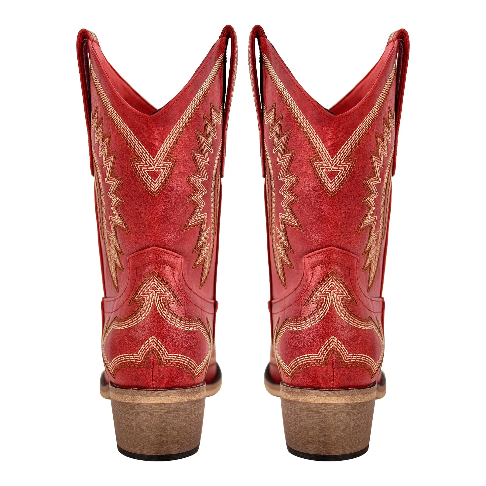 Embroidery Pointed Toe Ankle Western Boots