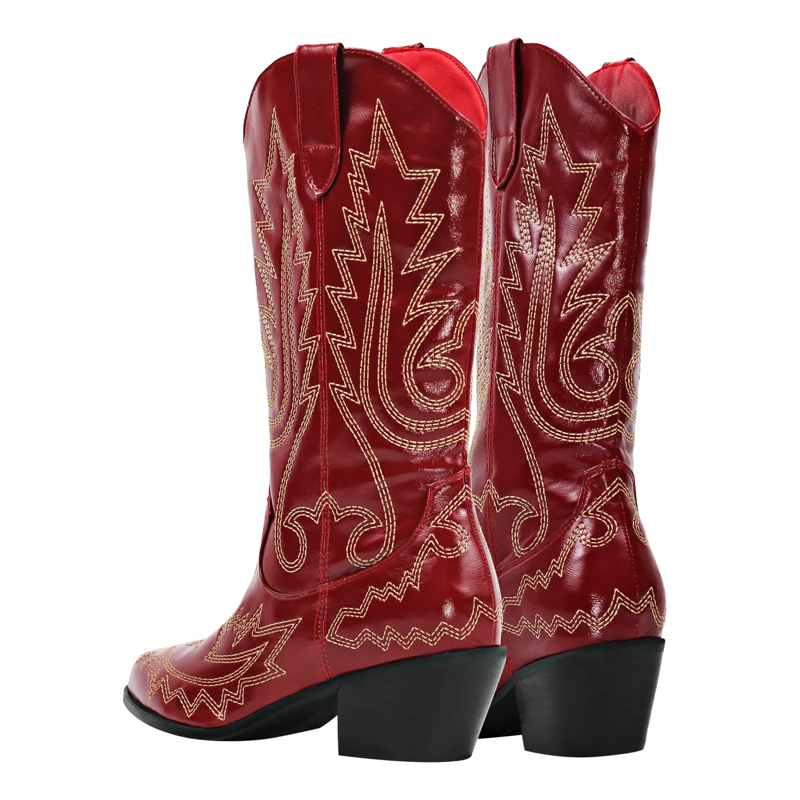 Embroidery Tapered Heel Western Boots