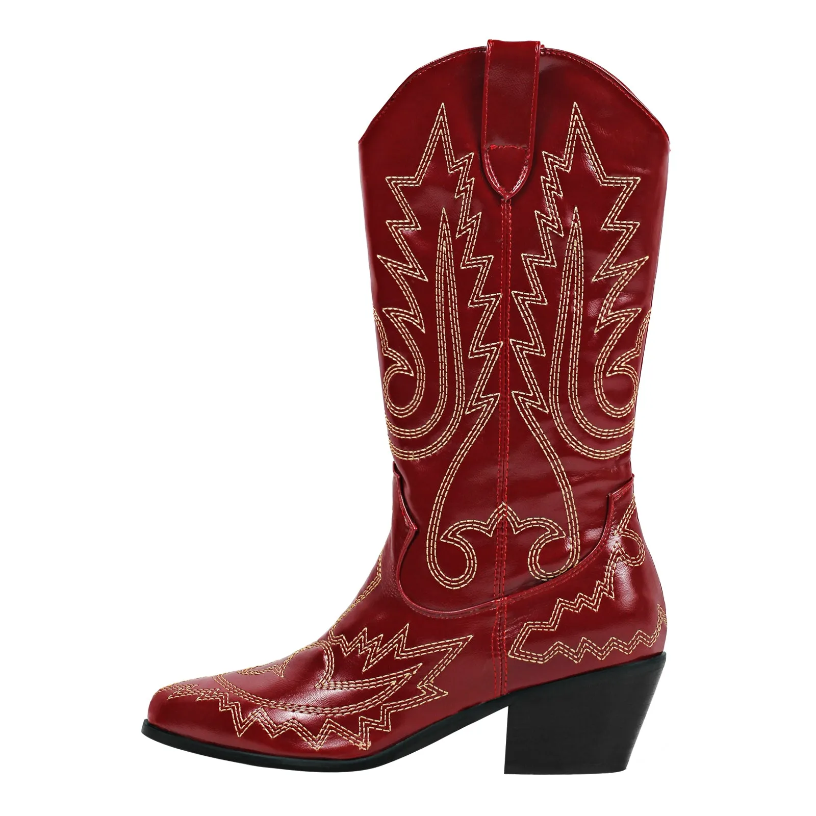 Embroidery Tapered Heel Western Boots