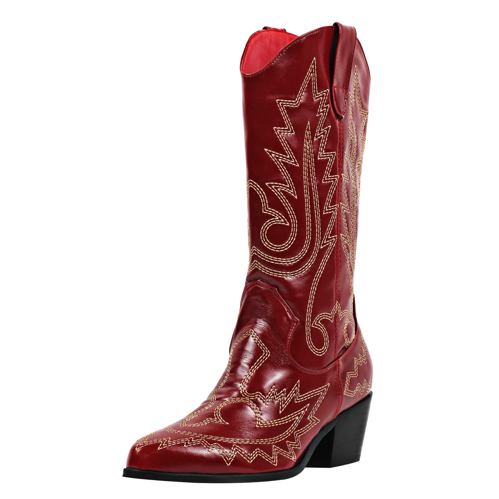 Embroidery Tapered Heel Western Boots