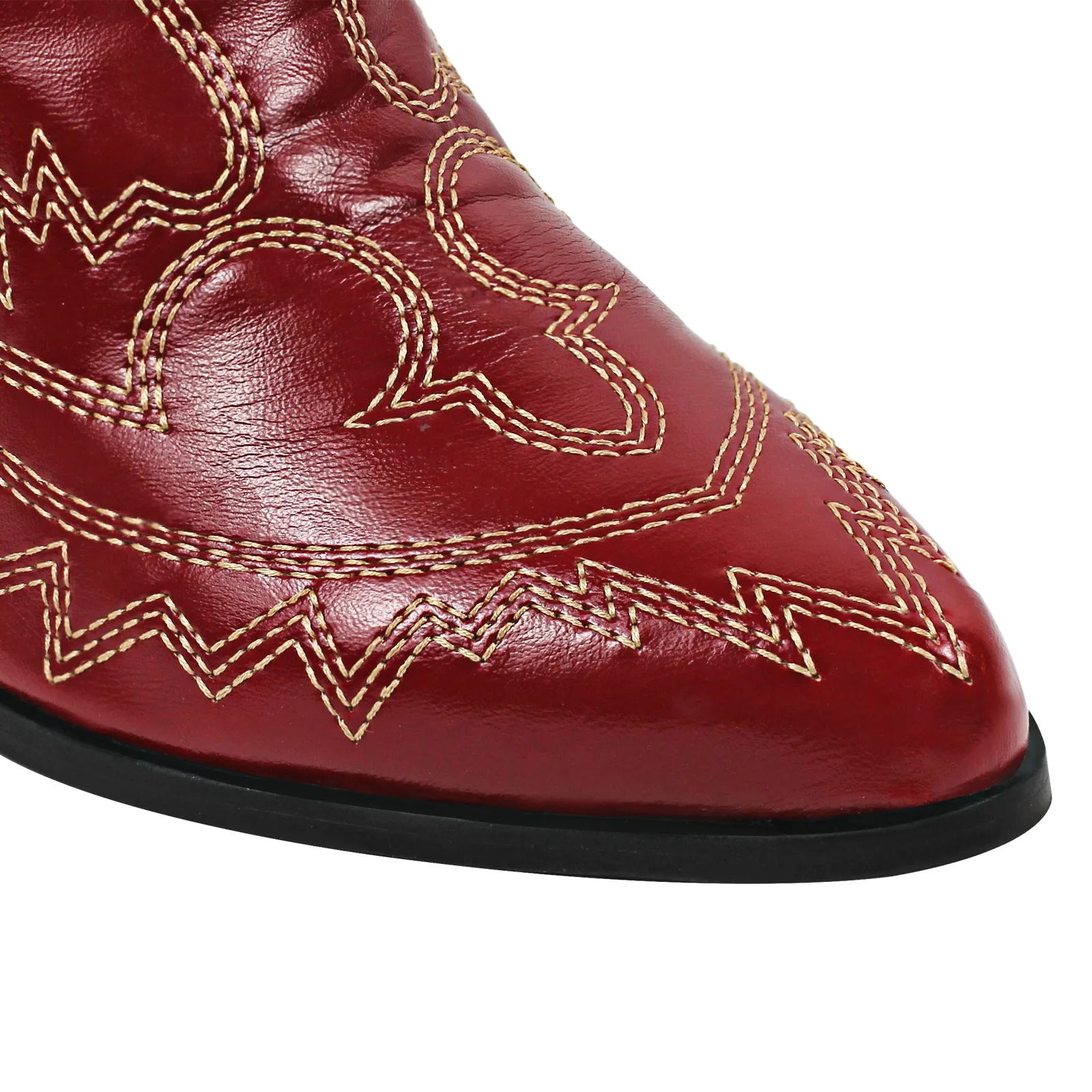 Embroidery Tapered Heel Western Boots