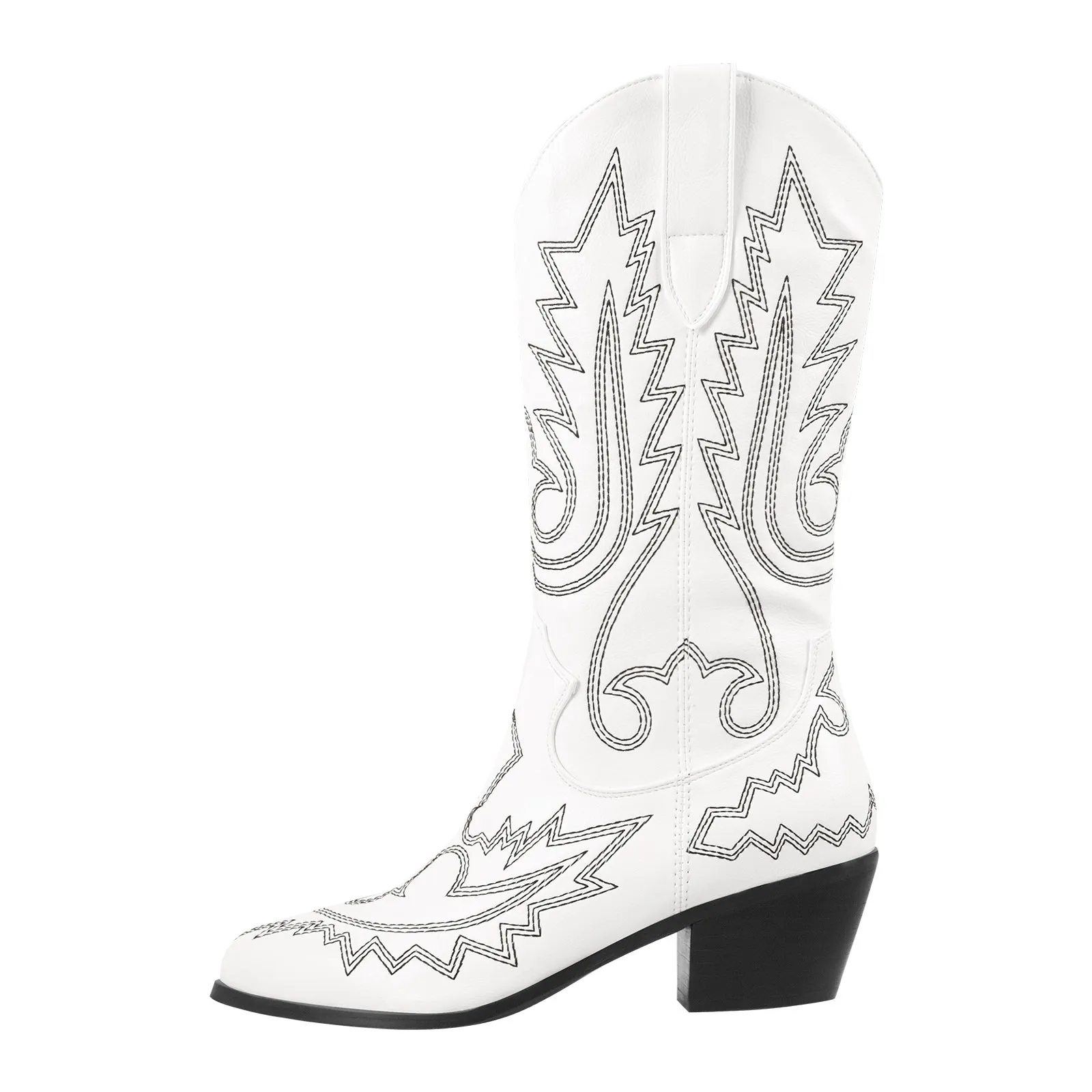 Embroidery Tapered Heel Western Boots