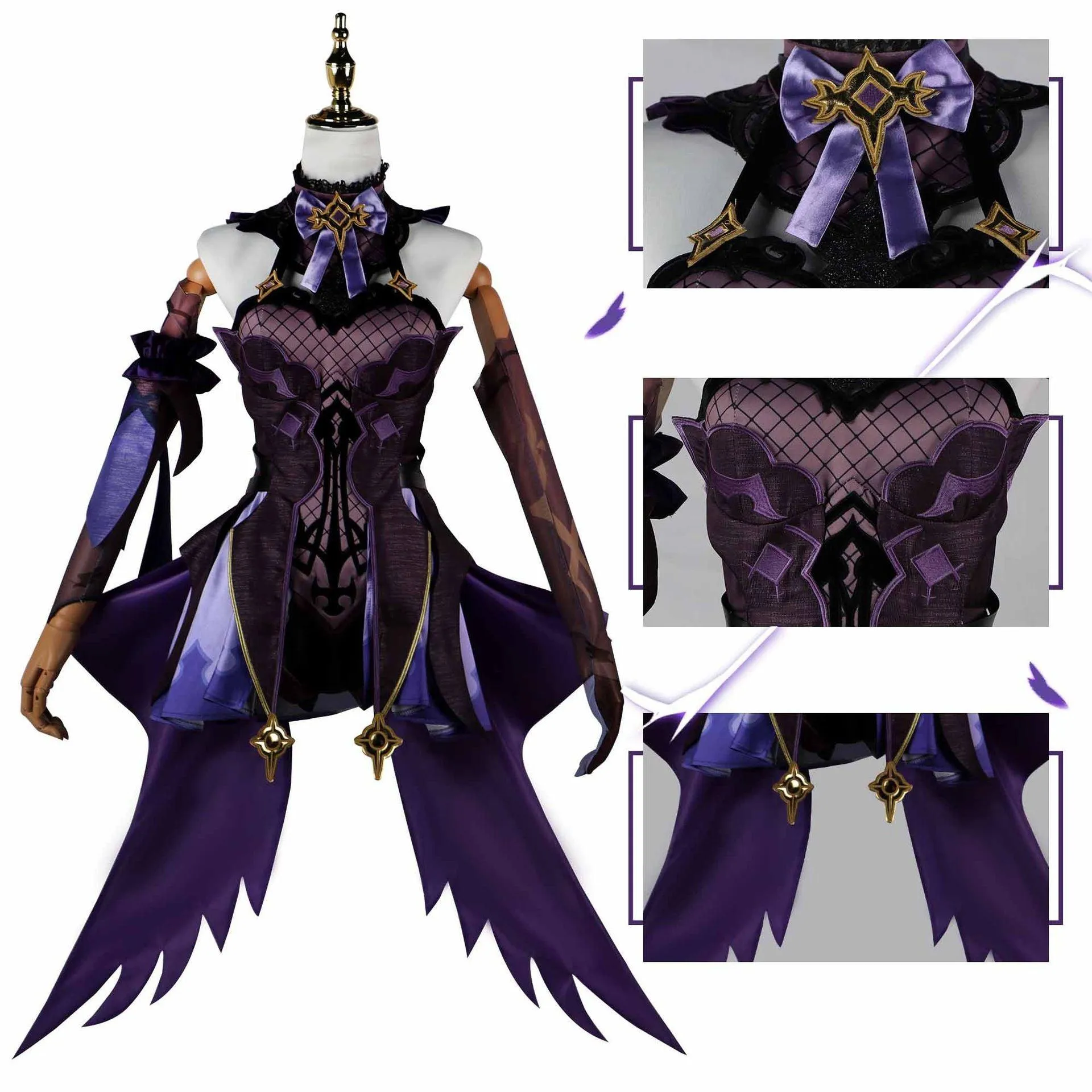 Genshin Impact Fischl Dress Set Cosplay Costume Outfit