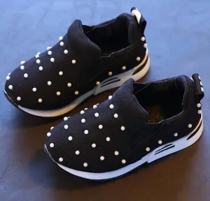 Girl's Breathable Pearl Sneakers
