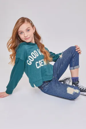 Girls Taylor Relax Fit Elastic Back Roll Cuff Jeans, Pack Of 12