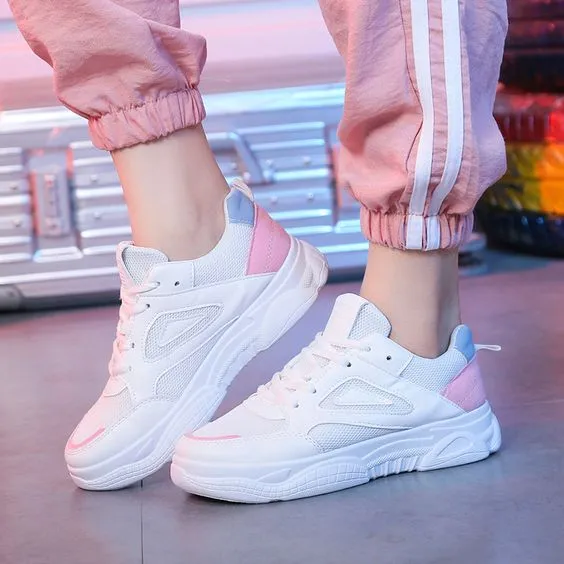 Girly White Sneaker Shoes