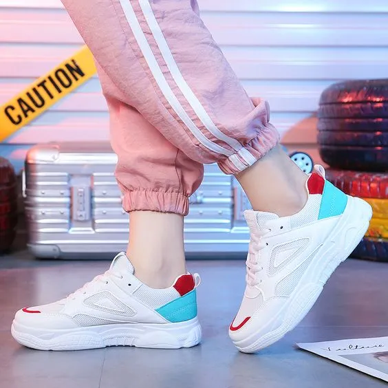 Girly White Sneaker Shoes