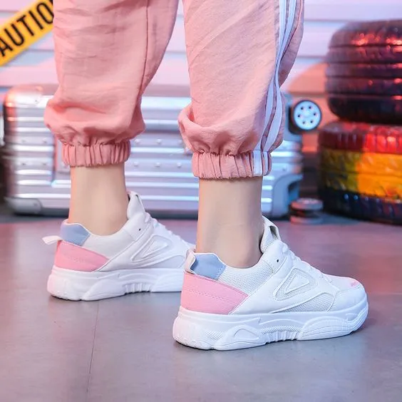 Girly White Sneaker Shoes