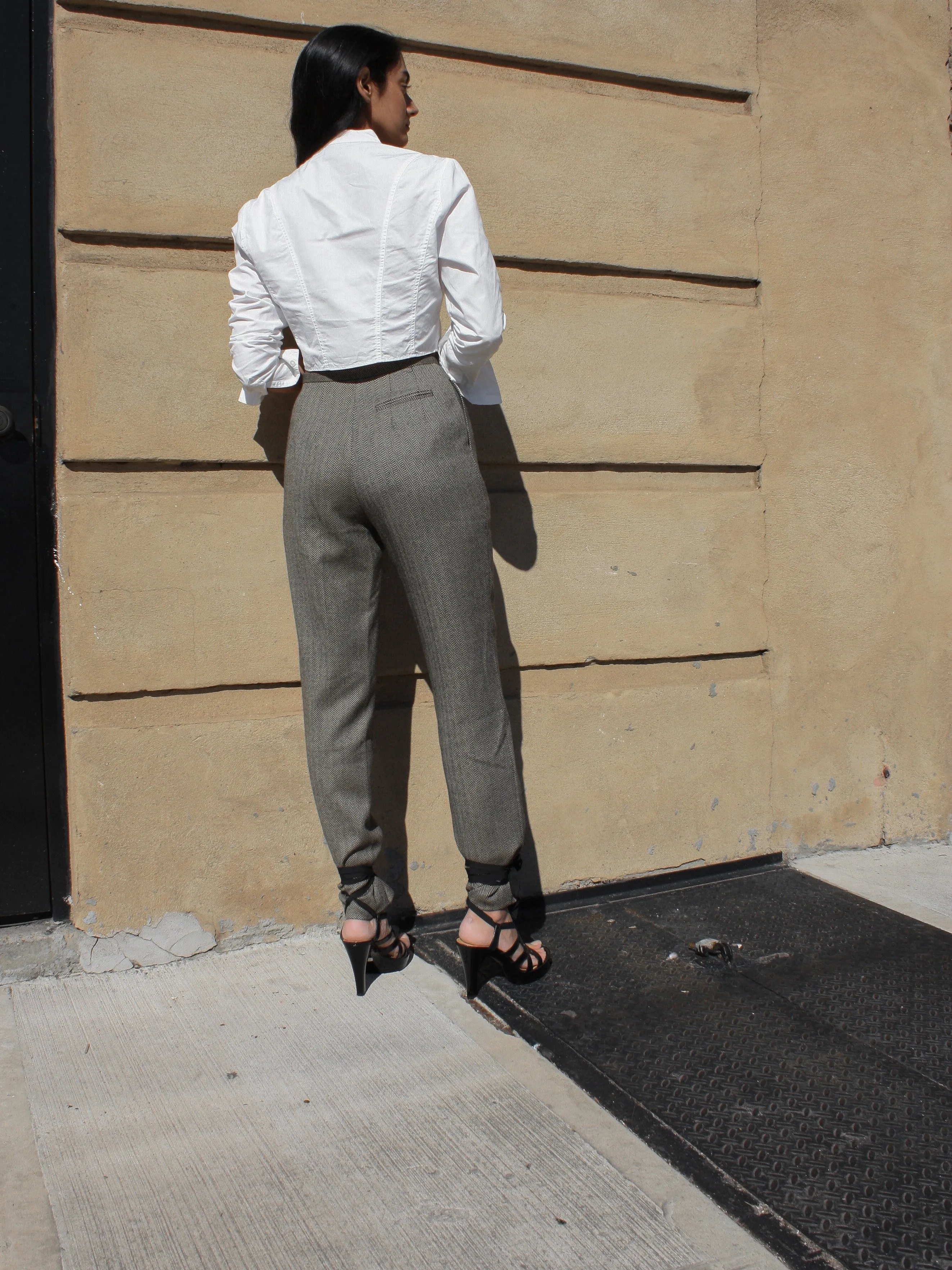 Herringbone Wool Pants