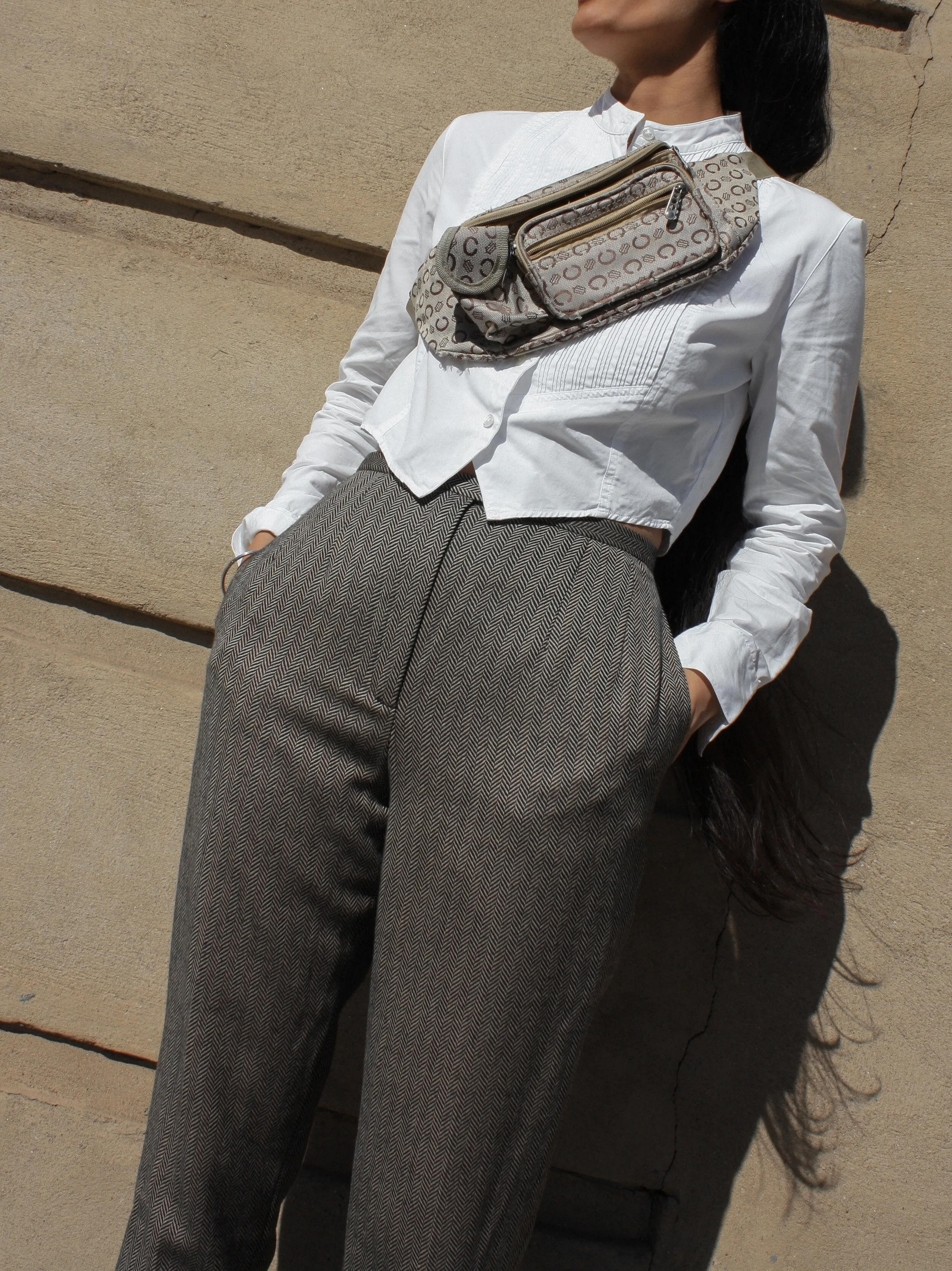 Herringbone Wool Pants