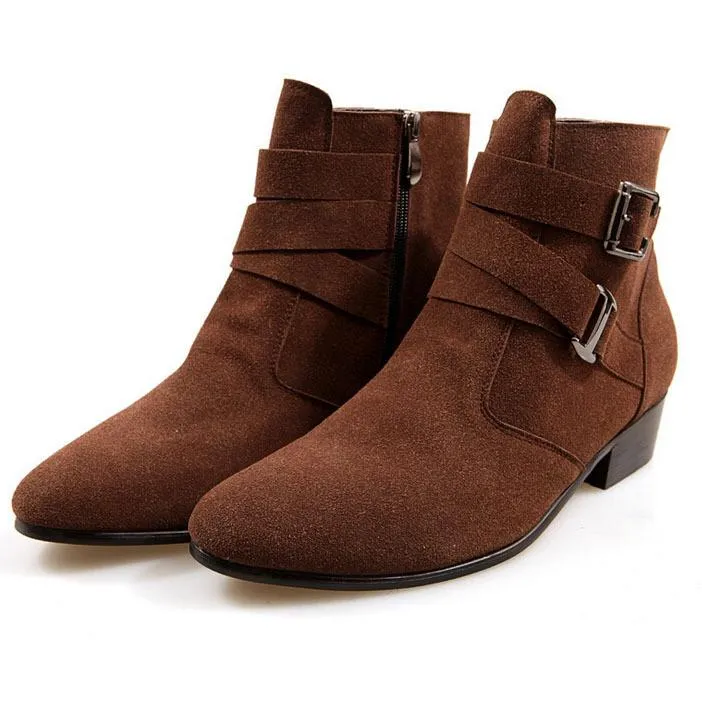 High Fashion Buckle High Top Dress Shoe