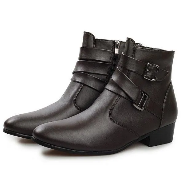 High Fashion Buckle High Top Dress Shoe