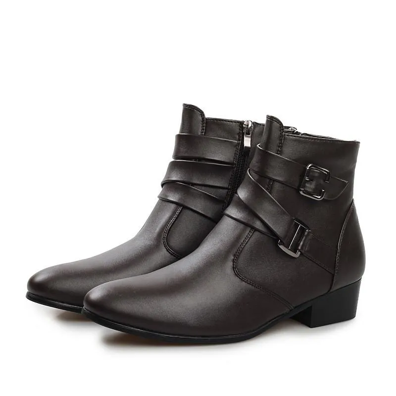High Fashion Buckle High Top Dress Shoe