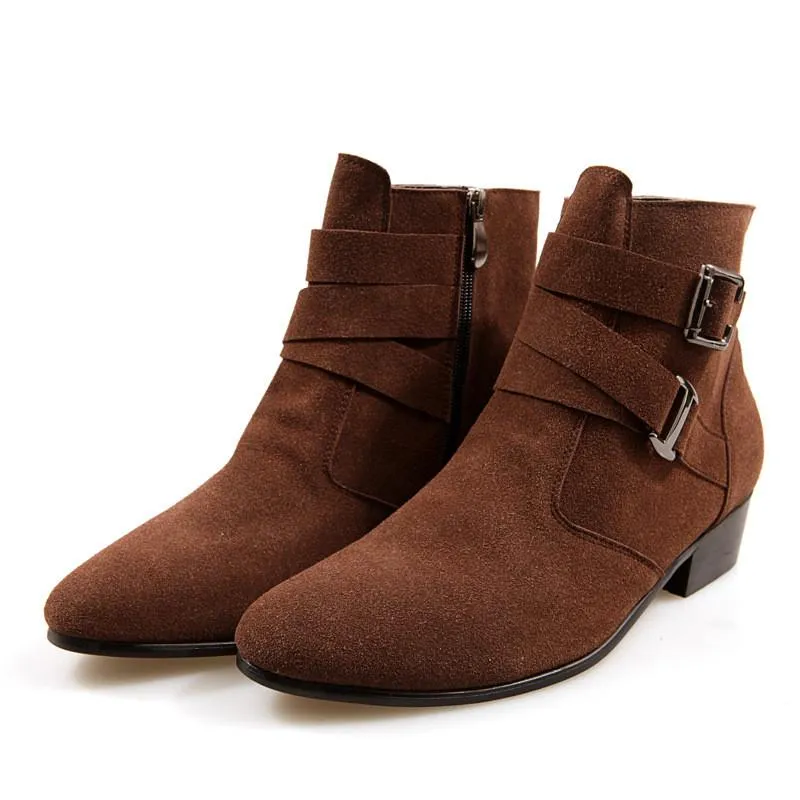 High Fashion Buckle High Top Dress Shoe