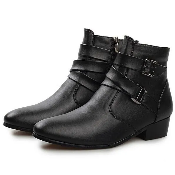 High Fashion Buckle High Top Dress Shoe