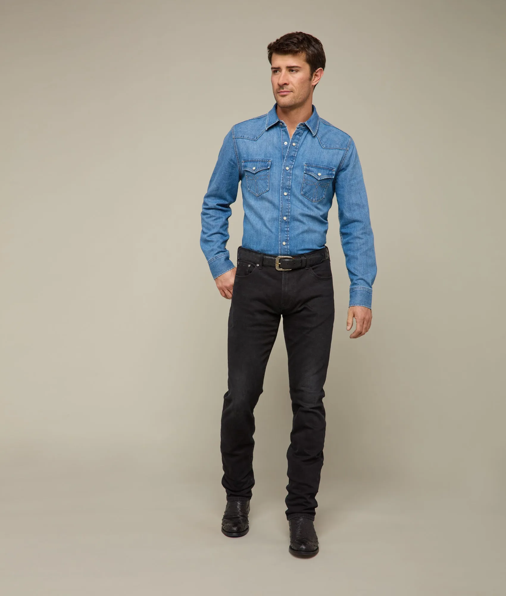 Jesse Men's Slim Straight Jean :: Oil Resin